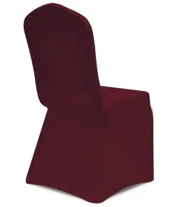 Chair Cover Stretch Burgundy 6 pcs