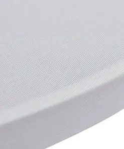 Standing Table Cover Ø 60 cm White Stretch 2 pcs