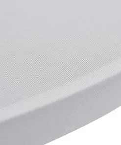 Standing Table Cover Ø 70 cm White Stretch 2 pcs