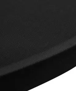 Standing Table Cover Ø 80 cm Black Stretch 2 pcs