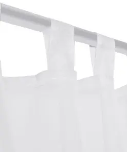White Sheer Curtain 140 x 225 cm 2 pcs