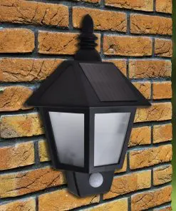 vidaXL Solar Wall Lamp with Motion Sensor 2 pcs