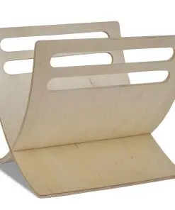 vidaXL Wooden Magazine Rack Floor Standing Natural