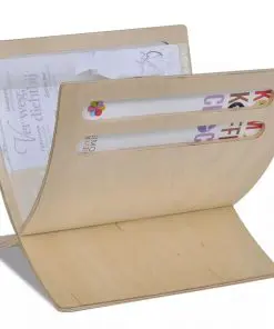 vidaXL Wooden Magazine Rack Floor Standing Natural