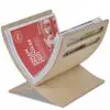 vidaXL Wooden Magazine Rack Floor Standing Natural