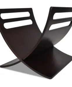 vidaXL Wooden Magazine Rack Floor Standing Brown