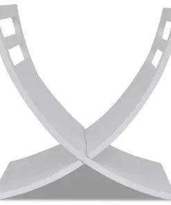 vidaXL Wooden Magazine Rack Floor Standing White