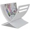 vidaXL Wooden Magazine Rack Floor Standing White
