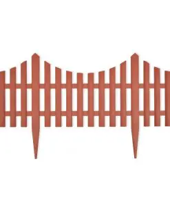 vidaXL 17 pcs Lawn Dividers 10 m Brown