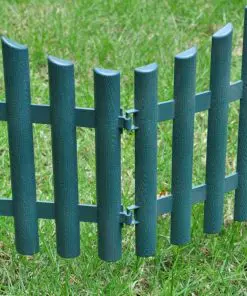 vidaXL 17 pcs Lawn Dividers 10 m Green