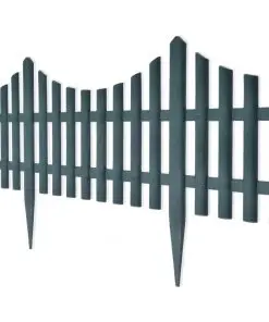 vidaXL 17 pcs Lawn Dividers 10 m Green