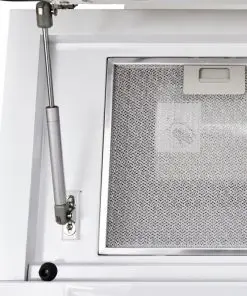 vidaXL Range Hood Tempered Glass White 600 mm