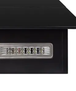 vidaXL Black Tempered Glass Range Hood with Display 600 mm