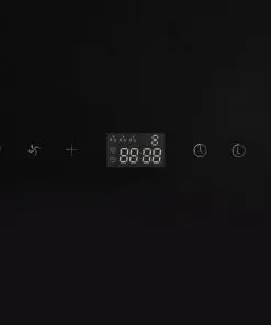 vidaXL Black Tempered Glass Range Hood with Display 600 mm