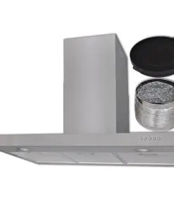 vidaXL Flat Stainless Range Hood 900 mm
