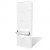 White Wooden Shoe Cabinet with 5 Compartments White Wooden Shoe Cabinet with 5 Compartments
