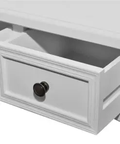 vidaXL Dressing Console Table with Three Drawers White