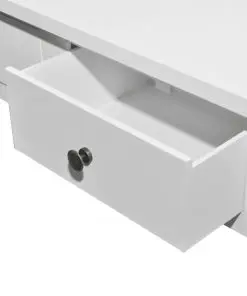 vidaXL Dressing Console Table with Two Drawers White