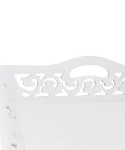 vidaXL Side Table with Tray White