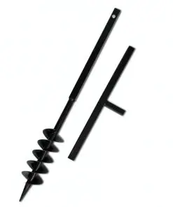 Ground Drill with Handle 100 mm with Extension Tube 9 m Steel