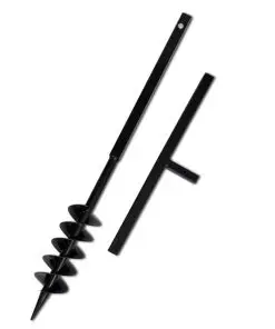 Ground Drill with Handle 100 mm with Extension Tube 13 m Steel