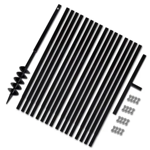 Ground Drill with Handle 100 mm with Extension Tube 17 m Steel