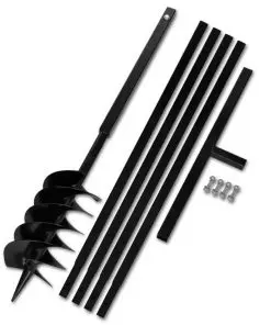 Ground Drill with Handle 150 mm with Extension Tube 5 m Steel