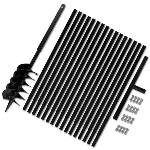 Ground Drill with Handle 150 mm with Extension Tube 17 m Steel