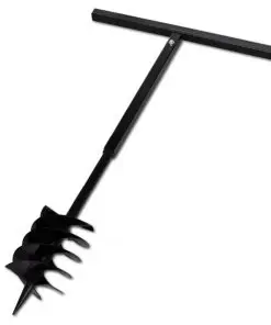 vidaXL Ground Drill with Handle 180 mm with Extension Tube 9 m Steel