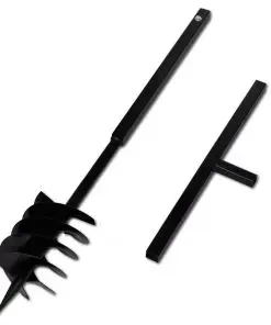 vidaXL Ground Drill with Handle 180 mm with Extension Tube 13 m Steel