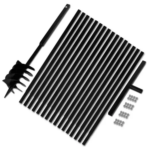vidaXL Ground Drill with Handle 180 mm with Extension Tube 17 m Steel