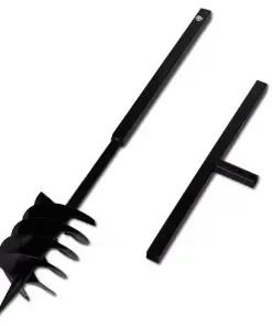 vidaXL Ground Drill with Handle 180 mm with Extension Tube 17 m Steel