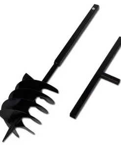 Ground Drill with Handle 200 mm with Extension Tube 5 m Steel