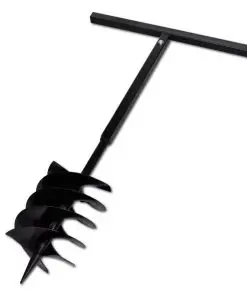 Ground Drill with Handle 200 mm with Extension Tube 9 m Steel