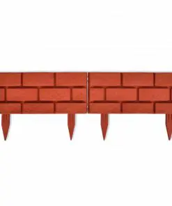 vidaXL Lawn Divider with Brick Design 11 pcs