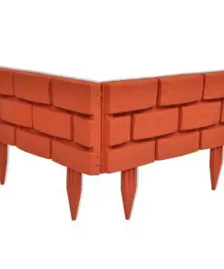 vidaXL Lawn Divider with Brick Design 11 pcs