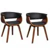 vidaXL Dining Chairs 2 pcs Bent Wood and Faux Leather vidaXL Dining Chairs 2 pcs Bent Wood and Faux Leather
