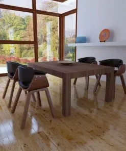 vidaXL Dining Chairs 4 pcs Bent Wood and Faux Leather