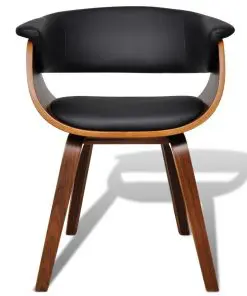 vidaXL Dining Chairs 4 pcs Bent Wood and Faux Leather