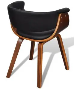 vidaXL Dining Chairs 4 pcs Bent Wood and Faux Leather