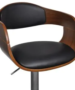 vidaXL Bar Stools 2 pcs Bent Wood and Faux Leather