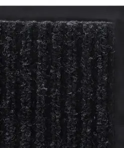 Black PVC Door Mat 90 x 60 cm