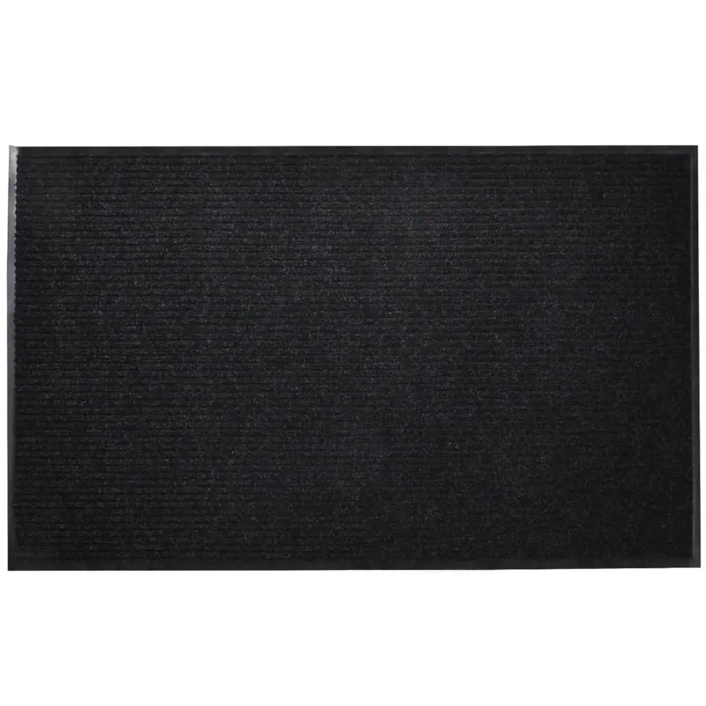 Black PVC Door Mat 90 x 120 cm