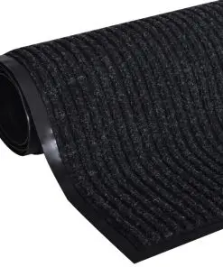 Black PVC Door Mat 120 x 180 cm