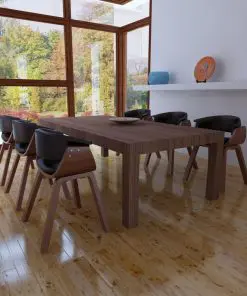 vidaXL Dining Chairs 6 pcs Bent Wood and Faux Leather