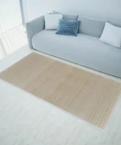 Rectangular Natural Bamboo Rug 150 x 200 cm