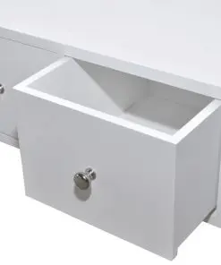 vidaXL Four-drawer Cabinet White Wood