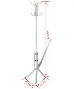 vidaXL Coat Stand Metal White