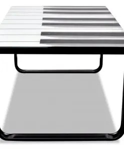 vidaXL Coffee Table with Piano Printing Glass Top