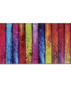 vidaXL Coffee Table with Rainbow Printing Glass Top